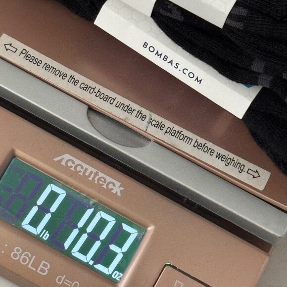 Bombas Womens Small Black Socks With Performance Footbed  Honeycomb Arch Support - Picture 5 of 5